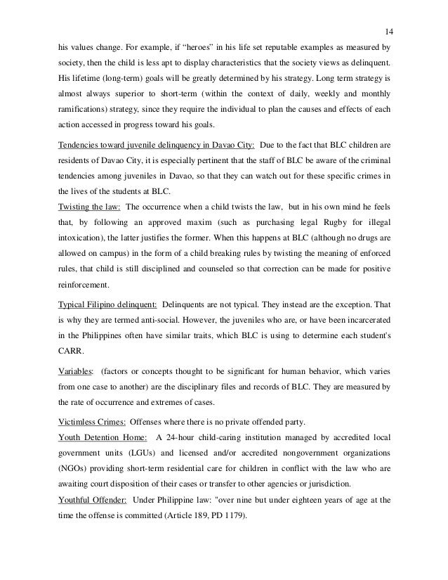 Thesis statement on juvenile crime what are the causes of juvenile delinquency